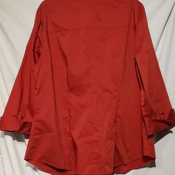 7th Avenue design red button up shirt size XL - Picture 3 of 5